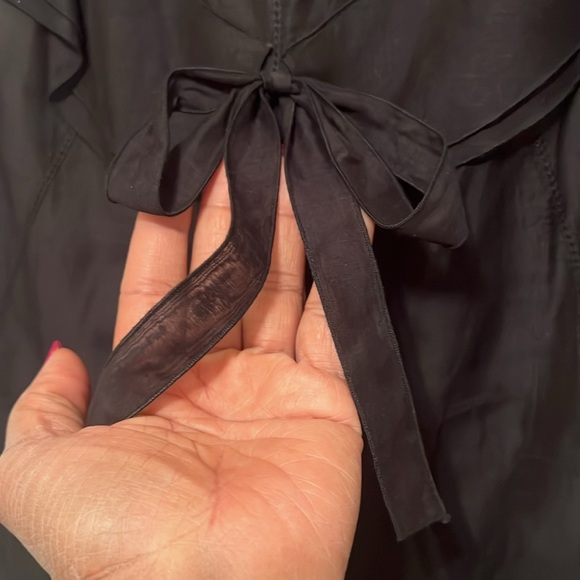 Louis Vuitton Black Sheer Cap sleeved Ruffle Top - Excellent XS/36 - Picture 12 of 15